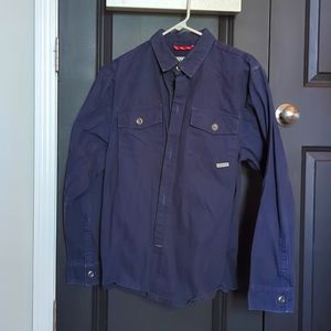 Iron & Resin blue canvas shirt jacket
